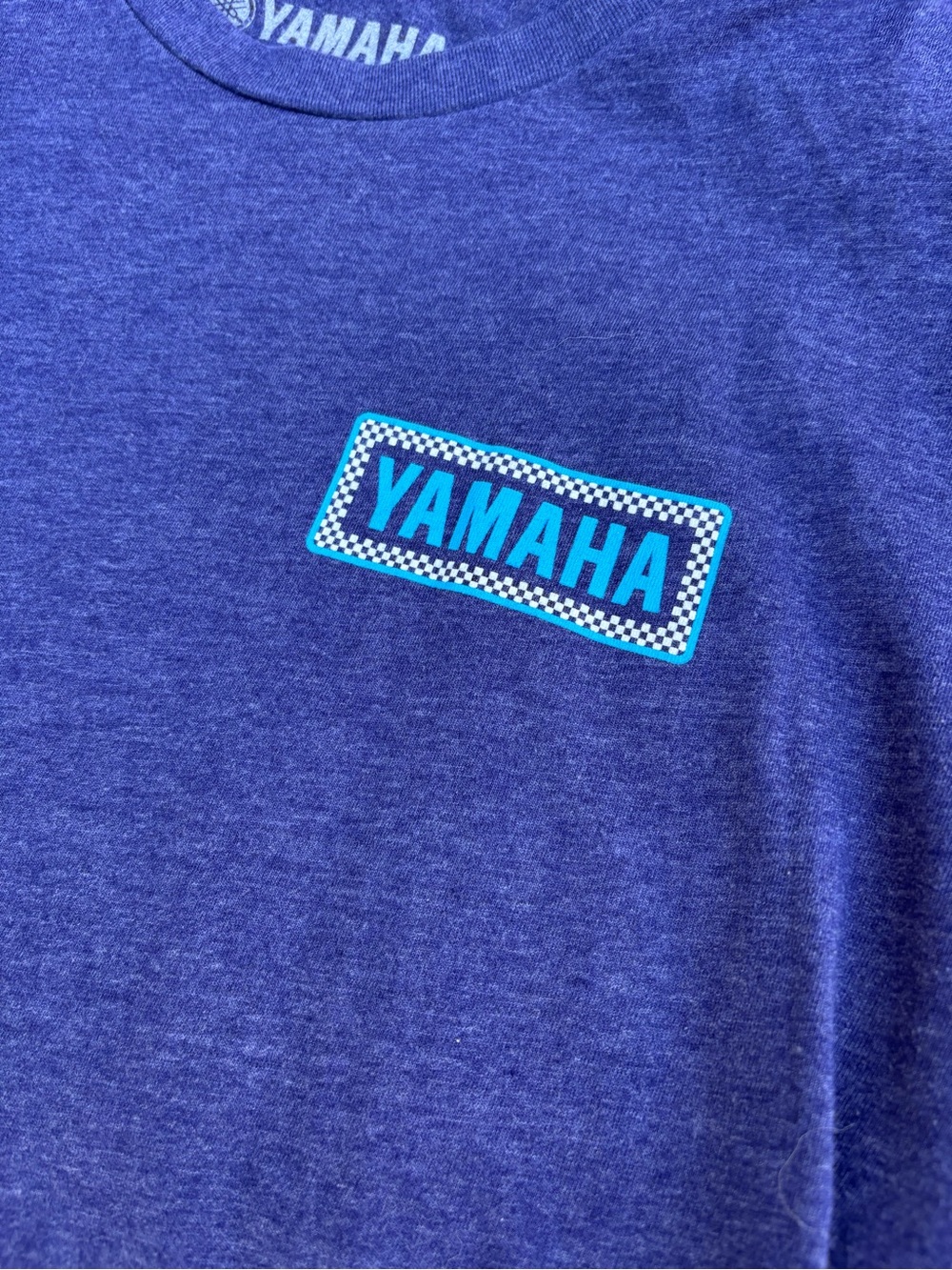 Yamaha Purple Heather Tee with Turquoise Logo